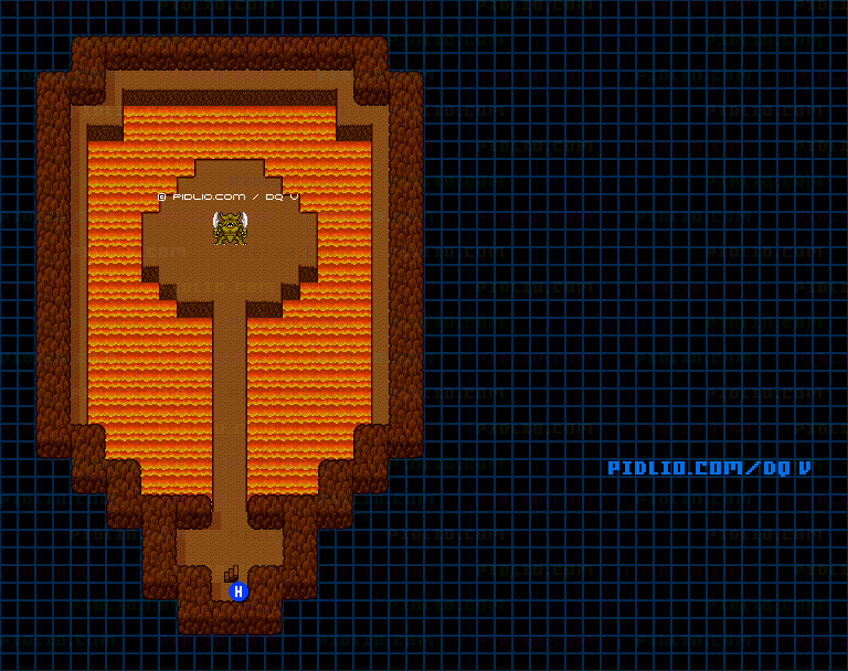 謎の洞窟（隠しダンジョン）のマップ画像 ／ SFC版ドラゴンクエストV攻略 ─ pidlio.com