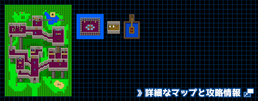 エルヘブンの町の簡易マップ画像 ／ SFC版ドラゴンクエスト5攻略 ─ pidlio.com