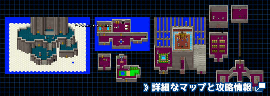 天空城の簡易マップ画像 ／ SFC版ドラゴンクエスト5攻略 ─ pidlio.com